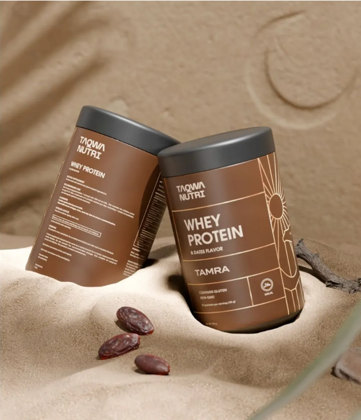 Taqwa Nutri Halal Whey Protein – Date Flavour (30g per serving)